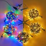 LIGHTSHARE Outdoor String Lights 245 Feet 750 LED Lights with Remote Control 9 Modes 30V Plug in for Christmas Thanksgiving Holiday Decoration Warm White & Multicolor