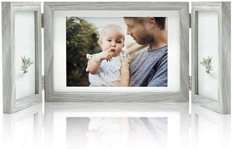 Afuly Cornice Foto Collage 3 Foto per 10x15 cm e 13x18 cm Portafoto Multiplo Rustico Grigio Legno