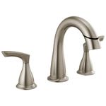 Delta Faucet Broadmoor Pull Down Bathroom Faucet Brushed Nickel, Bathroom Pull Out Faucet, Widespread Bathroom Faucet 3 Hole, Bathroom Sink Faucet, SpotShield Stainless 35765LF-SPPD