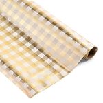 Crown Greetings Golden Checks Gift Wrap Roll - Gift Wrapping Paper Sheet- Gift Papers Sheets - Gift Cover Rapping Paper - Gift Packing Materials - Premium Design Paper sheet for Gift Packing 30" x 3m