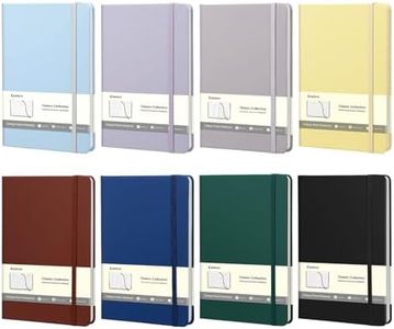 Comix 8 Pack Lined Notebook Journals, 240 Pages, 5.5 x 8.3 inch, Journaling Notebooks for Work, School, Home, A5 Hardcover Notebooks, College Ruled Notebooks for Notes-taking, Writing