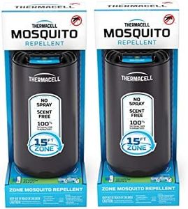 Thermacell Patio Shield Mosquito Repeller (2-Pack Bundle); Includes 24-Hour Refill & 6 Repellent Mats; Highly Effective Mosquito Repellent for Patio; Bug Spray Alternative