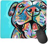 Colored Pitbull Mouse Pad with Stitched Edge,Non-Slip Rubber Base Mouse Matfor Laptop, Computer & PC 18x22cm/7.1x8.7in (Colored Pitbull)
