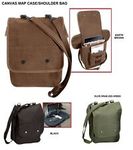Canvas MAP CASE Book Bag Army Navy Hunting Hiking Shoulder Handbag Military 