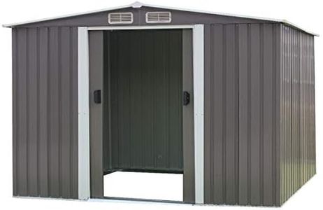 6ft x 8ft Garden Sheds Tool Storage Outdoor Workshop Shelter Spire Roof - Grey