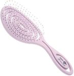 Head Jog 08 Paddle Brush Flexible Soft Pin Bristles, Detangling Wet Or Dry Hair. Gentle Brushing Straw Brush. Detangle Round Brush for Straight, Curly & Wavy Hair Types. (Original Collection Heather)