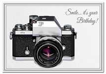 Stunning Birthday Card for Photographer - Unusual Unique Camera - Photography Enthusiasts - Perfect Cards Men or Women – Modern Vector Art Design - Superior Printing - Premium Quality Wishes