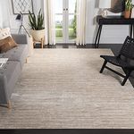 Safavieh Vision Collection VSN606F Modern Ombre Tonal Chic Non-Shedding Stain Resistant Living Room Bedroom Area Rug 8' x 8' Square Cream