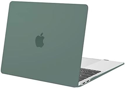 MOSISO Funda Compatible con MacBook Air 13 Pulgadas 2022 2021 2020 2019 2018 A2337 M1 A2179 A1932 con Pantalla Retina&Touch ID, Ultra Delgado Carcasa Rígida de Plástico Cubierta, Verde Medianoche