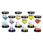 Toirxarn Multi-Color Sand Timers for Kids - Visual Time Management Hourglass Set 1/3/5/10/15/30 Min - Durable Educational Tool for Kitchen, Classroom & Home (Pack of 6)