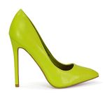 Womens Stiletto High Heel Pointed Pumps Ladies Party Clubbing Work Court Shoes Size 3-9 (Pastel Green Synthetic Leather, Numeric_6)