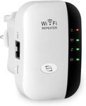 2024 Newest WiFi Extender, WiFi Booster, WiFi Repeater, Covers Up to 3000 Sq.ft and 45 Devices, Internet Booster - with Ethernet Port, Quick Setup, Home Wireless Signal Booster, UK plug, White