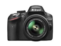 Nikon D3200 Digital SLR with 18-55mm VR II Lens Kit - Black (24.2 MP) 3.0 inch LCD