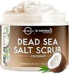 O Naturals Ultra Hydrating Coconut Body Scrub With Dead Sea Salt - Skin Smoothing Exfoliating Scrub, Face Scrub & Foot Scrub - Body Scrub Exfoliator/Body Exfoliator