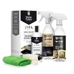 Shieldon Protects Cleaning and Restorer Set for Granite and Composite Sink - Limescale remover + Stain Remover + Impregnator - Kitchen Sink Cleaner Set with 2 Sponges and Cloth