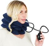 Wild Polar Inflatable Neck Traction Device - Cervical Neck Stretcher Collar & Brace for Ultimate Neck Support and Instant Neck Pain Relief (Blue)