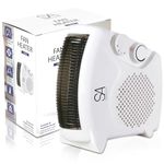 SA Products Fan Heater with 2 Heat Settings & Cool Function – Portable Heater Fan Heaters for Home with Variable Thermostat | Space Heater | Portable Electric Heater | Low Energy Heaters for home