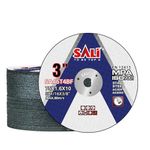 SALI 50 Pack Cut Off Wheels 3 Inch General Purpose Metal Cutting Wheel for 3 in Angle Grinders and Die Grinders- Cutting Disc Aggressive Cutting 3" x 1/16" x 3/8" Operating Up to 20380 RPM and 80 M/S