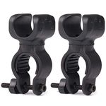 Bike Flashlight Mount [2 Pack] Handlebar Light Holder Mount Bicycle Mounting Bracket Flashlight Holder Torch Clip 360º Rotation Bicycle Front Torch Mount LED Headlight Holder