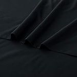 Toodou Hotel Quality 100% Microfiber 2 Pack Black Full Size Flat Sheets-Comfortable and Durable Flat Sheet is Made of Premium Fabric Which Have Great Breathability