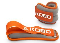 Kobo Lycra-Spandex Pair of Ankle Weight/Wrist Weight (Orange/Grey, 1.5 Kg x 2)