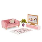 Our Generation – Dollhouse Furniture – Couch, Rug & TV Set – 18-inch Doll Accessories – Pretend Play – Toys For Kids Ages 3 & Up – OG Lovely Living Room Set