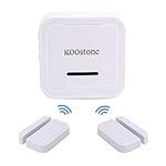 Koostone Wireless Magnetic Door Entry Sensor Alarm Chime, Door Open Alert for Shop, Garage, Window Security for Kids, Elders Safety, Anti-theft, 2 Secure Contact Sensors, 1 Doorbell Plugin Receiver