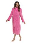 INSIGNIA Ladies Zip Tradional Dressing Gown (Pink Zip Up, 16-18)