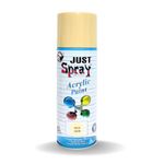 just spray Acrylic Spray Paint Gloss Finish Multipurpose Spray Paint | DIY, Quick Drying Good finish for Metal, Wood, and Walls 400ml (Cream)