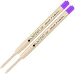 Lanier Combo Pack - 2 Pack - Monteverde® SoftRoll™ Ballpoint P13 Paste Ink Refill Compatible with Most Parker® Style Ballpoint Pens - Purple (Medium Tip 0.7mm)