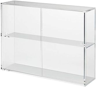 Muji Acrylic Display Case with Sliding Doors, Large, 33.6cm Width x 8.4cm Depth x 24.4cm Height