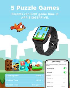BIGGERFIVE Kids Smart Watch – Black