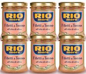 Rio Mare Tuna Fillets in Glass Jar with Olive Oil 180g (Pack of 6)