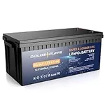 GOLDENMATE 12V 200Ah LiFePO4 Lithium Battery, 15000+ Deep Cycle Rechargeable Batteries, Built-in BMS, Perfect for RV, Solar, Power Wheels, Fish Finder, and Off Grid Applications