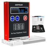 GOYOJO Surface Roughness Tester Meter High Accuracy 0.01μm Profilometer Portable Profile Gauge 4 Testing Parameters Ra/Rq 0.05~15.0μm Rz/Rt 0.1~50.0μm