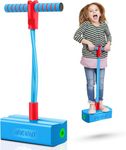 AMENDAS Kids Crazy Pogo Jumper, Fun and Safe Pogo Stick for Toddlers, Durable Foam Bungee Jumping Stick with Squeaky Sounds, Improves Balance, Bouncing Toy for Ages 10 and Up, Holds up to 50Kg