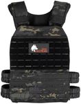 WOLF TACTICAL Adjustable Weighted Vest – WODs, Strength and Endurance Training, Fitness Workouts, Running (Multicam Black-2)