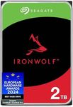 Seagate IronWolf, 2TB, Enterprise Internal NAS HDD - CMR 3.5 Inch, SATA 6GB/s, 5900 RPM, 256 MB Cache for RAID NAS, Rescue Services - Frustration Free Packaging (ST2000VNZ03)