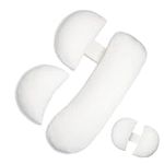 Fantastisch Pregnancy Pillows 2in1Maternity Pillow for Pregnant Women with Removable & Adjustable Cover, Side Sleeper Pregnancy Wedge Pillow,Body Pillow Support for Back Leg Belly Hip (White)