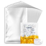 wisedry [100 Packs] 1-Gallon Mylar Bags (4 Mil, 15'x10') with 300cc Oxygen Absorbers Packets for Dehydrated Vegetables, Grains, Legumes and Emergency Long Term Food Storage, Food Grade