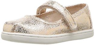 TOMS baby girls Mary Jane Flat, Rose Gold, 4 Little Kid US