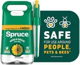 Spruce Weed Killer Spray - Snap & Spray Weed & Grass Killer₂ Powered Starter Kit - Reusable Sprayer with Wand for Spot-Treating Driveways, Gardens & More (64 Oz Bottle)