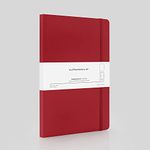 myPAPERCLIP Executive Series Notebook, A5 (148x 210mm, 5.83 x 8.27 in.) Plain, ESX192A5-P Red