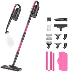 Schenley 19-in-1 Steam Mop Dual-Rod Design with Detachable Handheld Steamer for Walls, Grouts, Hard Floors, Tiles, includes Multi-purpose Accessories, Washable Microfiber Pads and Disposable Pads