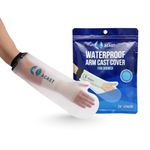 ACAST Waterproof Arm Cast Cover For Shower - Easy To Use, Reusable Waterproof Protector For Hand, Finger, Wrist Wounds, Plaster Arm Dressing Protector - Free E-book Included