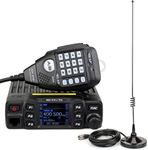 Retevis RT95 Mobile Radio, Dual Band Mobile Transceiver with Antenna, 200CH CTCSS DCS DTMF, Mobile Two Way Radio for Camping RV Black