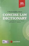 Concise Law Dictionary With Legal Maxims, Latin Terms And Words & Phrases