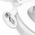LUXE Bidet NEO 180 - Dual Nozzle, Self-Cleaning, Non-Electric Bidet Attachment for Toilet Seat, Adjustable Water Pressure, Rear & Feminine Wash, with Lever Control (White)