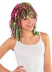 Party Ready Team Spirit Neon Wacky Wig Accessory, Multicolored, foil,