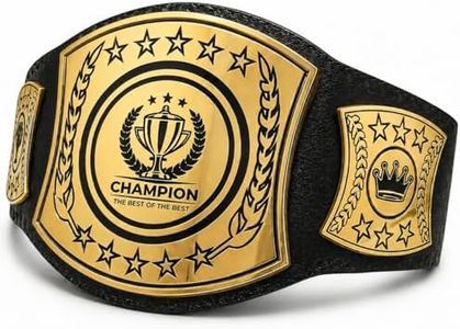 HANDSY Championship Belt Adult - Trophy Belt for Sports, Awards, Gifts, Events, and Prizes - Wrestling Title Belt for Champions
